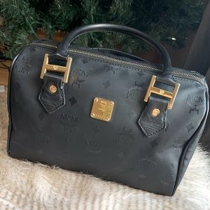 Vintage Black MCM Monogram Speedy/Boston Bag